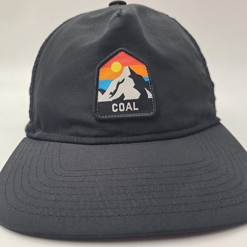Coal Hat Snapback Mesh Black Mountain Patch Hike Outdoors Adventure Casual Men - Picture 2 of 12
